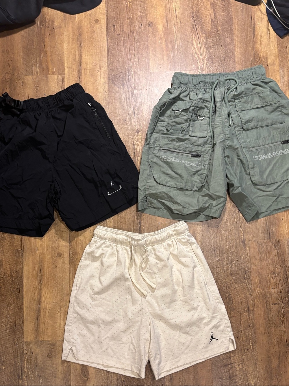 Jordan athletic and cargo shorts bundle